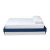 Full Volden Velvet Wood Platform Bed Frame Blue - Baxton Studio -Furniture Store GUEST 870279c2 4e48 44dd a633 a9750545876c