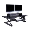 Double Articulated Dual Monitor Desk Mount With Power Black - Rocelco