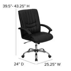 Flash Furniture Mid-Back Black LeatherSoft Swivel Manager's Office Chair With Arms -Furniture Store GUEST 88882550 b5e6 47c7 a691 8bf8d40f3dda