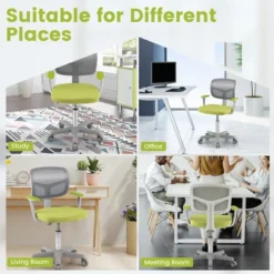 Tangkula Kids Desk Chair Adjustable Height Children Study Chair W/Auto Brake Casters Blue / Pink -Furniture Store GUEST 8a88fd2f c256 43da 8931 650c323404aa