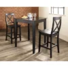 3pc Pub Dining Set With X-Back Stools Black - Crosley -Furniture Store GUEST 8b471abf 9fb0 4e78 a524 a65d7a08b60c