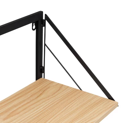 Honey-Can-Do 2 Tier Laundry Shelf With Wood Light Oak 3 Honey-Can-Do 2 Tier Laundry Shelf With Wood Light Oak