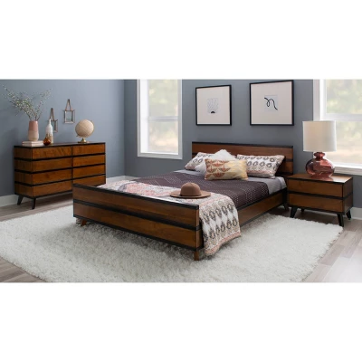 Mid-Century Modern 6 Drawer Dresser Walnut - Linon 15 Mid-Century Modern 6 Drawer Dresser Walnut - Linon - Image 13