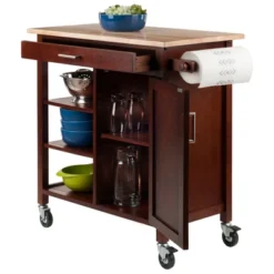 Marissa Kitchen Cart Walnut - Winsome -Furniture Store GUEST 8c32cfd4 530f 4987 a5b7 32c2d1a48d05