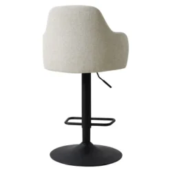 26"-34.5" Mars Armrest Upholstered 360° Swivel Counter Height Stool Combine With Black Legs (Set Of 2) -The Pop Maison -Furniture Store GUEST 8d481e5d 0e8b 4104 8d63 4bbce9c18797