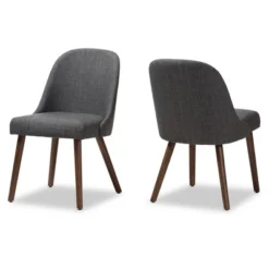 Set Of 2 Cody Mid Century Modern Walnut Finished Wood Fabric Upholstered Dining Chair - Baxton Studio -Furniture Store GUEST 8df35200 eebb 41bc 8228 10eecf258e30