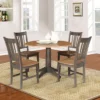 42" Round Dual Drop Leaf Dining Table With 4 Splat Back Chairs Hickory/Washed Coal - International Concepts 1 42" Round Dual Drop Leaf Dining Table With 4 Splat Back Chairs Hickory/Washed Coal - International Concepts -Furniture Store GUEST 8e030f42 fc94 4fa2 b588 e3fd85d51905
