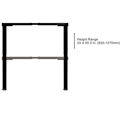 Monoprice Dual Motor 3-Stage Sit-Stand Desk, V2, Black | Height Adjustable Desk With Dual Electric Motors, Three Stage Legs, Programmable Controller 4 Monoprice Dual Motor 3-Stage Sit-Stand Desk, V2, Black | Height Adjustable Desk With Dual Electric Motors, Three Stage Legs, Programmable Controller - Image 2