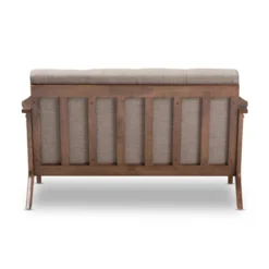 Bianca Mid-Modern Walnut Wood Fabric Tufted 2 Seater Loveseat Light Gray - Baxton Studio 12 Bianca Mid-Modern Walnut Wood Fabric Tufted 2 Seater Loveseat Light Gray - Baxton Studio -Furniture Store GUEST 90719f7a e497 40ef a7b3 f74fe579e3c9