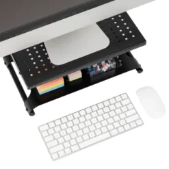 Mind Reader Monitor Stand/Riser 2 Tier Ventilated Metal Black -Furniture Store GUEST 90d309a4 9f70 4f57 bae5 0e3461d41273