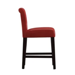 2pk 24" Vermont Faux Leather Counter Height Barstools Red - Inspire Q -Furniture Store GUEST 915055c6 1323 4aee 938c aed22628c12a