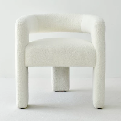 ZEN 25" Wide Contemporary Design Faux Shearling Boasting Curved Streamlined Silhouette Armrest Accent Barrel Chair-The Pop Maison 12 ZEN 25" Wide Contemporary Design Faux Shearling Boasting Curved Streamlined Silhouette Armrest Accent Barrel Chair-The Pop Maison - Image 10