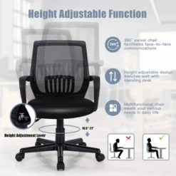 Costway Mid-Back Office Executive Chair Mesh Chair Height Adjustable W/ Lumbar Support 17 Costway Mid-Back Office Executive Chair Mesh Chair Height Adjustable W/ Lumbar Support -Furniture Store GUEST 93f620a3 7155 4a21 ac94 5bd37de14bd7