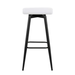 Set Of 2 Ale Faux Leather/Steel Barstools Black/White - LumiSource -Furniture Store GUEST 943caf87 bf2c 405d 899c 64468dc1abe2
