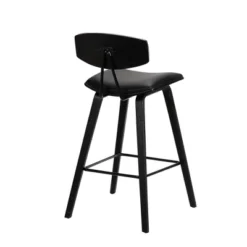 25.5" Fox Faux Leather Wood Counter Height Barstool - Armen Living -Furniture Store GUEST 9494f30c eecf 4796 9764 c220e8f4b7df