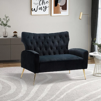 Brion 48" Contemporary Wingback Design Loveseat | KARAT HOME 21 Brion 48" Contemporary Wingback Design Loveseat | KARAT HOME - Image 19
