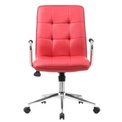 Modern Office Chair With Chrome Arms Red - Boss Office Products -Furniture Store GUEST 956db8ba a103 43f1 9cb9 cbf0840b9f60
