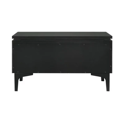 Legend 1 Drawer Nightstand Black - Armen Living 6 Legend 1 Drawer Nightstand Black - Armen Living - Image 4