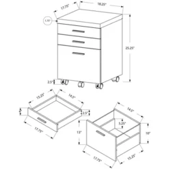 Monarch Specialties 3 Drawer File Cabinet, Filing Cabinet, Brown 7 Monarch Specialties 3 Drawer File Cabinet, Filing Cabinet, Brown -Furniture Store GUEST 958aebab 91e9 46bf a50a cab36a09ac20