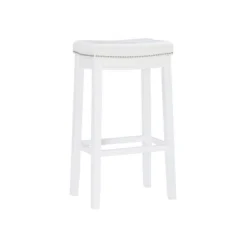 Padded Saddle Seat Barstool Hardwood - Linon -Furniture Store GUEST 96767673 5657 472f 9e1c 76968107afa1