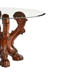 54" Dresden Dining Table Cherry Oak/Clear Glass - Acme Furniture -Furniture Store GUEST 9677cfc3 8941 4515 957e 88faf882a36c