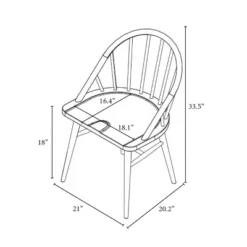 2pk Adwolf Rounded Spindle Dining Chairs Black - Threshold™ -Furniture Store GUEST 9717f7b7 7377 4009 b5b2 b90142c847de