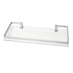 19.75" Floating Glass Bathroom Wall Shelf Chrome - Danya B. -Furniture Store GUEST 976382fa 9823 4105 8196 249d9a2d6dc7