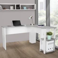 Modern L Shaped Desk With Side Shelves Gray - Techni Mobili 13 Modern L Shaped Desk With Side Shelves Gray - Techni Mobili -Furniture Store GUEST 9853ab20 aff6 4c2c 82d9 15c71d835dd4