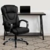 Emma And Oliver High Back Black LeatherSoft Swivel Office Chair Titanium Nylon Base/Loop Arms 2 Emma And Oliver High Back Black LeatherSoft Swivel Office Chair Titanium Nylon Base/Loop Arms -Furniture Store GUEST 992a9976 8b8e 42a0 852a a35988a59a64