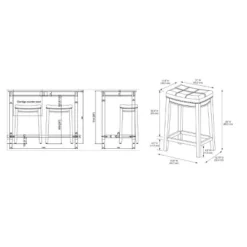 3pc Claridge Counter Height Dining Set - Linon -Furniture Store GUEST 9a518aac a117 4065 87ec b6eb7255e2e0