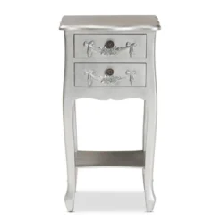 Eliya Brushed Wood 2 Drawer Nightstand Silver - Baxton Studio 13 Eliya Brushed Wood 2 Drawer Nightstand Silver - Baxton Studio -Furniture Store GUEST 9ab67a92 5dc0 4c0a 8e67 491a500d8533