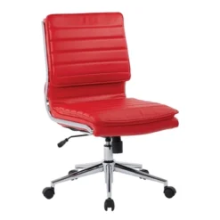 Armless Mid Back Manager's Faux Leather Chair With Chrome Base - OSP Designs 21 Armless Mid Back Manager's Faux Leather Chair With Chrome Base - OSP Designs -Furniture Store GUEST 9ae188b6 9385 430e b9f6 48922bdb071a