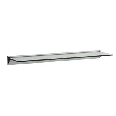 Floating Glass Shelf On Aluminum Bar Clear - Danya B. 8 Floating Glass Shelf On Aluminum Bar Clear - Danya B. - Image 6