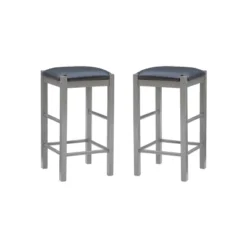 Set Of 2 Lancer Backless Faux Leather Counter Height Barstools - Linon -Furniture Store GUEST 9b9a8127 c89f 4449 af88 f8e3ae8a2261