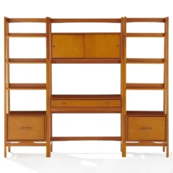 3pc Landon Desk And Bookcases Set Acorn - Crosley -Furniture Store GUEST 9c6c3d55 f507 41c2 addd 53ecc7f611a8
