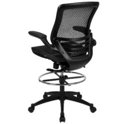 Flash Furniture Mid-Back Transparent Mesh Drafting Chair With Flip-Up Arms -Furniture Store GUEST 9c8c0e99 b318 4f0d 8828 edc63d401f9c