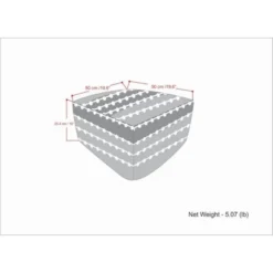 Judith Square Woven PET Polyester Pouf Aqua/Navy/White - WyndenHall -Furniture Store GUEST 9cbc6e5a 8adb 44ab 8839 c32a80557136