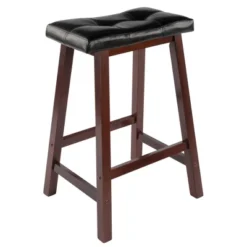Mona Cushion Saddle Seat 24.84" Counter Height Barstool Hardwood/Toasted Walnut - Winsome -Furniture Store GUEST 9d298603 a8ea 4d59 853b 854fcbe59daf