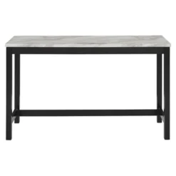 New Classic Furniture Celeste Kitchen Dining Set Wooden Faux Marble Top Theater Bar Accent Table With 3 Memory Foam Stools, Black -Furniture Store GUEST 9d2c02d0 e40e 453f 8bde d21a6a4e1df0