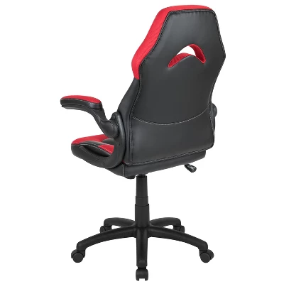 BlackArc Gamma Gaming Desk & Chair Set - Black & Red High Back Gaming Chair With Flip-Up Arms; Desk With Detachable Headphone Hook/Cupholder 14 BlackArc Gamma Gaming Desk & Chair Set - Black & Red High Back Gaming Chair With Flip-Up Arms; Desk With Detachable Headphone Hook/Cupholder - Image 12
