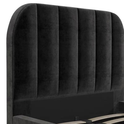 Cara Velvet Upholstered Bed - Room & Joy 5 Cara Velvet Upholstered Bed - Room & Joy - Image 3