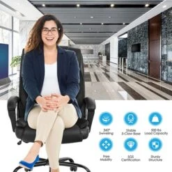 Costway Big & Tall 500lb Massage Office Chair E Xecutive PU Leather Computer Desk Chair 17 Costway Big & Tall 500lb Massage Office Chair E Xecutive PU Leather Computer Desk Chair -Furniture Store GUEST a1021dcf 2e69 4826 a1ab a8ab532e72cc