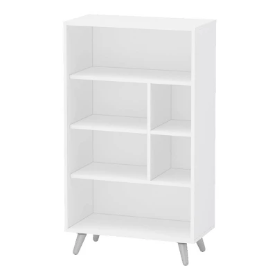 40.75" Sidney 4 Shelf Bookshelf White - Polifurniture 10 40.75" Sidney 4 Shelf Bookshelf White - Polifurniture - Image 8