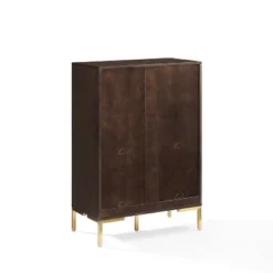 42.25" Juno Record Storage Cube Bookcase Dark Brown - Crosley -Furniture Store GUEST a196568c 6e21 47c9 a5a1 f511b28e28fc