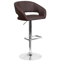 Flash Furniture Contemporary Vinyl Adjustable Height Barstool With Rounded Mid-Back -Furniture Store GUEST a25215f3 2325 44ad abc4 6820748a97c7