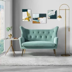 Filomena 50" Contemporary Loveseat For Living Room And Bedroom | ARTFUL LIVING DESIGN -Furniture Store GUEST a4408172 e25a 4bb2 900b 27a654c4dd4b