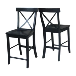 24" Martha X Back Counter Height Barstool - International Concepts -Furniture Store GUEST a47e763c ffa2 4b1b a8c1 07ecb6804121