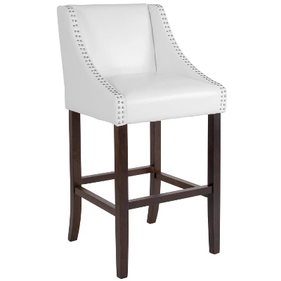 Merrick Lane Taylorsville 30 Inch Bar Height Stool With Nailhead Trim 20 Merrick Lane Taylorsville 30 Inch Bar Height Stool With Nailhead Trim - Image 18
