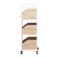 Industrial Wood Storage Cart Brown - Olivia & May -Furniture Store GUEST a585ca56 6a91 48ed 93ab 2349fe2427af