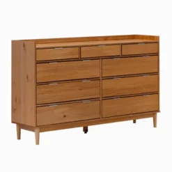 Mid-Century Modern Solid Wood 9 Drawer Horizontal Dresser - Saracina Home -Furniture Store GUEST a5d5644c 70fb 4098 a150 33db6395ee8f